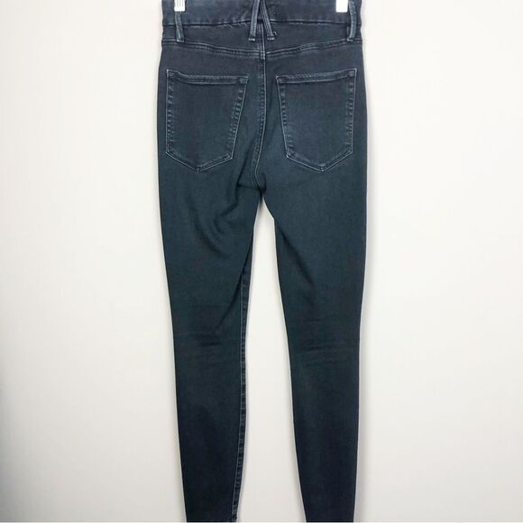 GOOD AMERICAN | Good Legs Crop Jeans Dark Wash Denim Blue375 Women’s Size 25 (0) - Picture 11 of 12